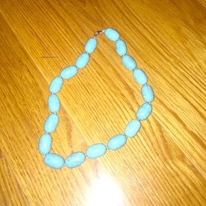 Teal Beaded Statement Necklace!