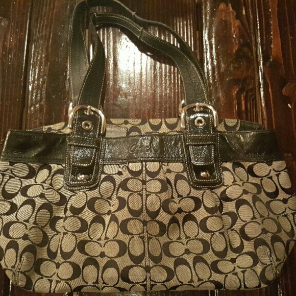 Coach black/grey purse and wallet