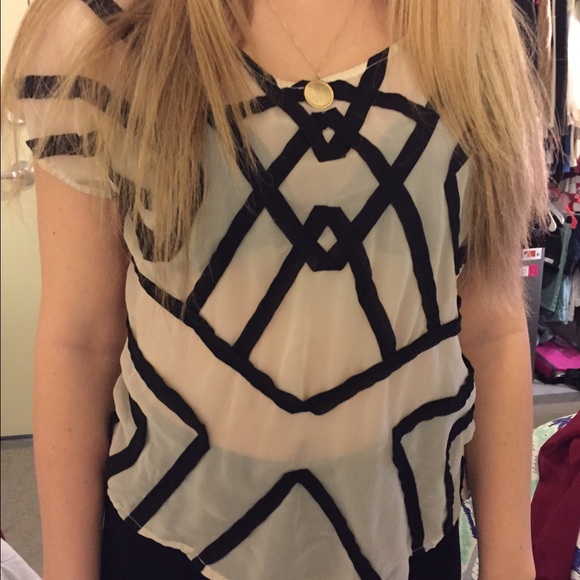 Ecote Semi Sheer Top