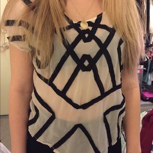 Ecote Semi Sheer Top