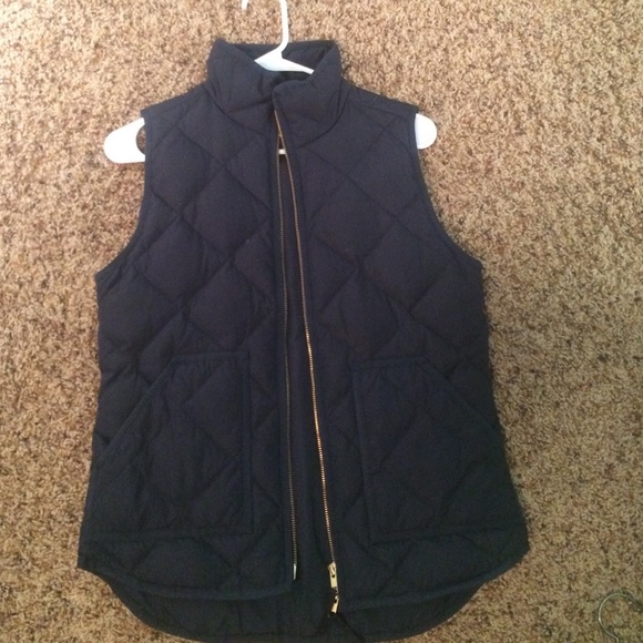 This is a navy J crew vest