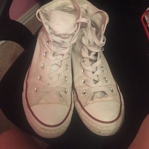 Womens size 8 white high top converse