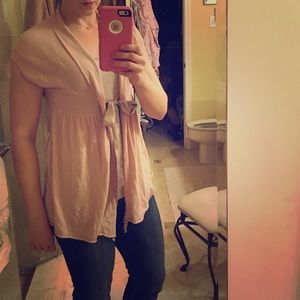 Adorable Victoria secret pink top w satin sash tie