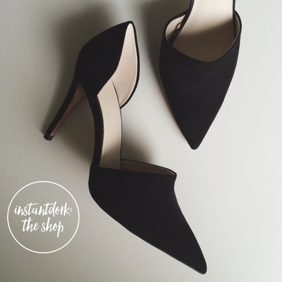 Zara Shoes - ✨HP✨ZARA black faux suede d'orsay heels