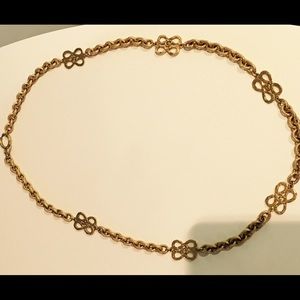 Authentic vintage CHANEL gold necklace with CC's