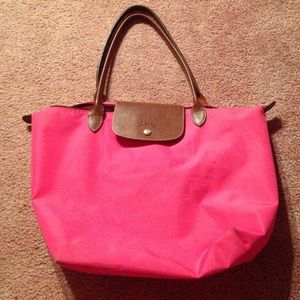 Pink longchamp bag