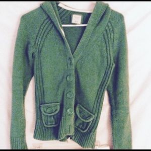 Cozy chunky old navy cardigan green sweater
