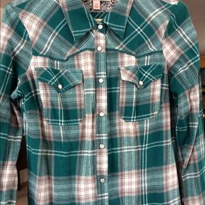 Plaid flannel button down