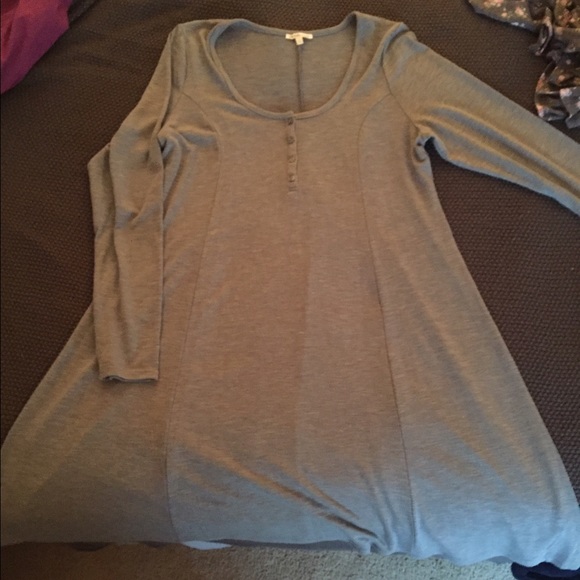 Grey Long Sleeved Dress