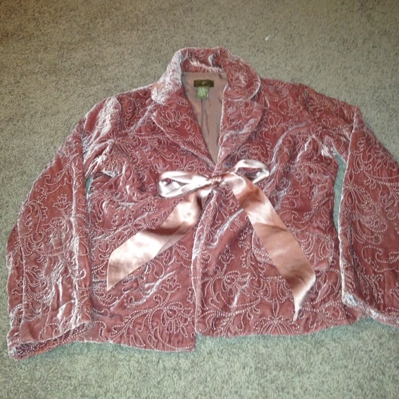 Anthropologie Jackets & Blazers - 100% silk anthropologie feminine smoking jacket