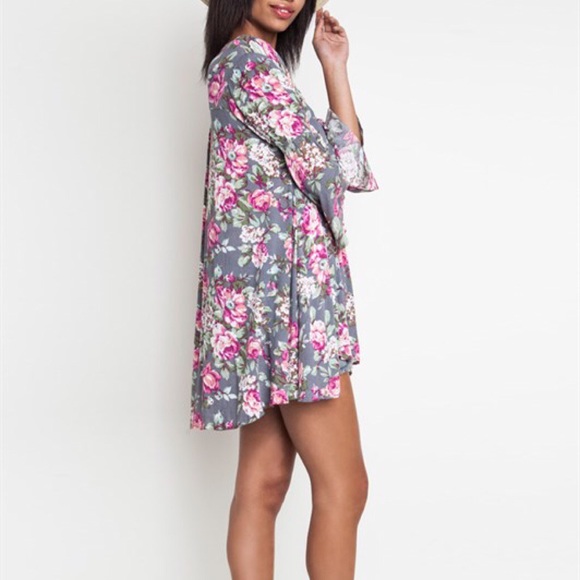 Floral Trapeze Vintage Redux Dress - Picture 2 of 3