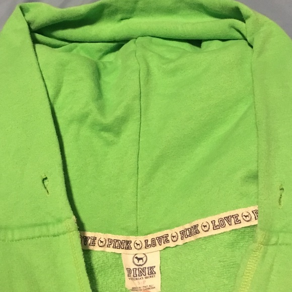 Bright green Pink hoodie - Picture 4 of 4