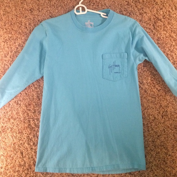 This is a blue Guy Harvey T-shirt