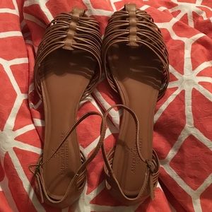 American Eagle Camel Colored Sandals
