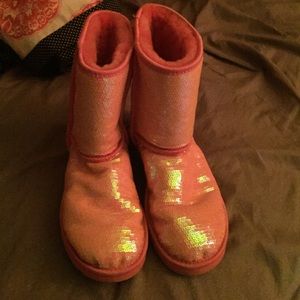 Pink sparkly Uggs