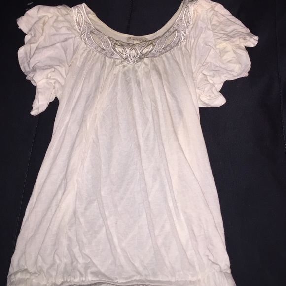 White Flowy Top