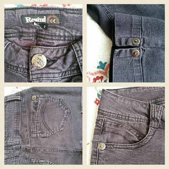 DONATED 9/6  Purple Denim Capris - Picture 2 of 3