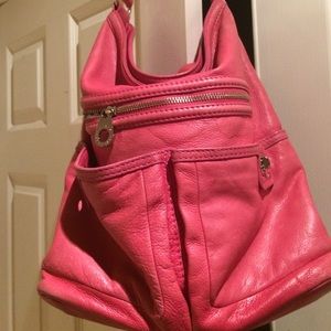 Used Marc Jacobs Faridah turnlock hobo pink