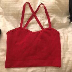 Criss Cross Cropped Top/Bra