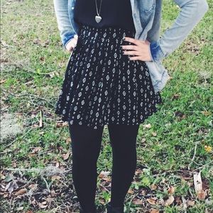 Tribal print skater skirt