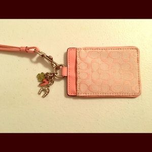 Coach lanyard and id holder