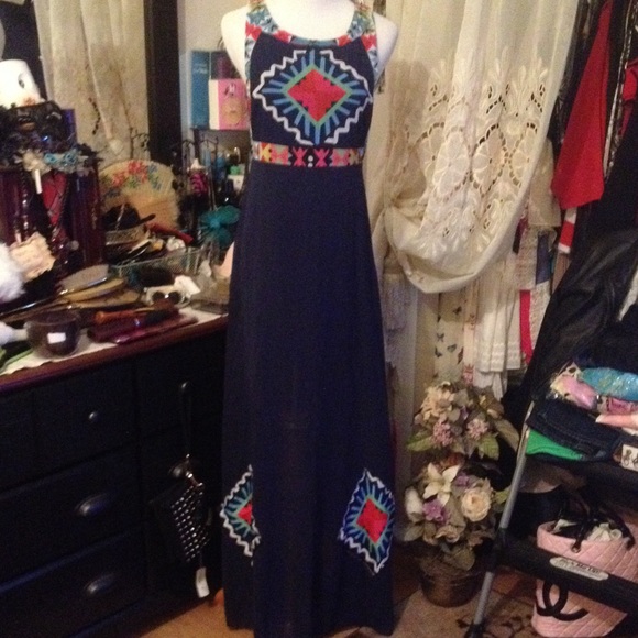 Gorgeous Bohemian Maxi Dress Sz UK/XL US L🌹 - Picture 1 of 2
