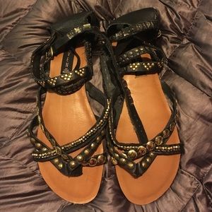 Steven by Steve Madden Gladiator Studded Flats
