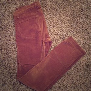 J brand skinny leg corduroy pants