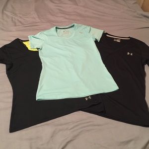 3 Under Armour running shirts