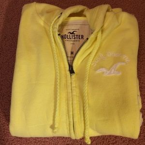 Pastel Bright Yellow Hollister Jacket
