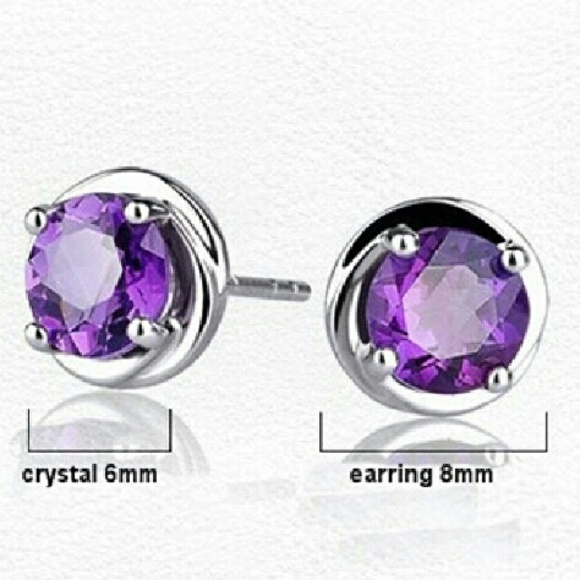 Round Austrian Crystal Earrings - Picture 3 of 4