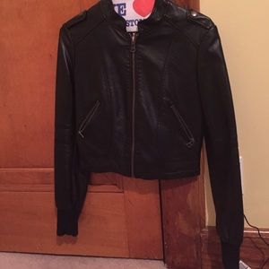 Black leather jacket!