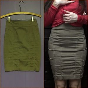Army Green Pencil Skirt
