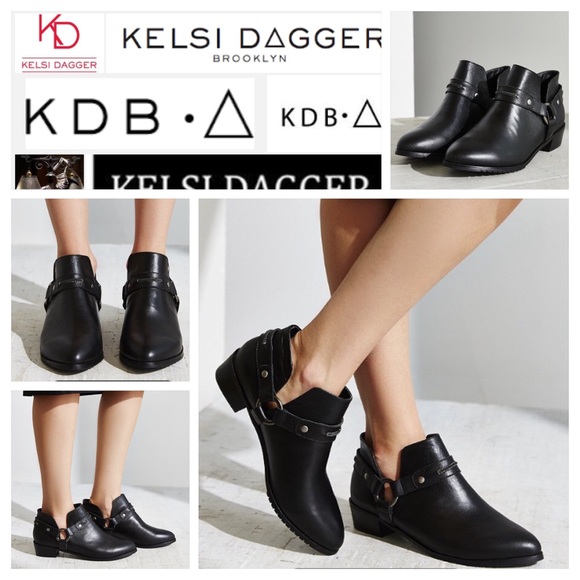 Kelsi Dagger Brooklyn Black Vermont Harness Bootie - Picture 1 of 3