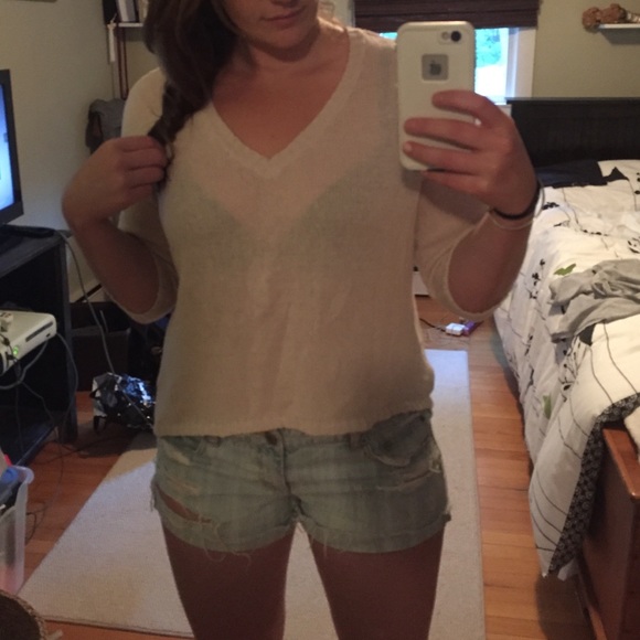 Sparkle & Fade Crop Front Knit Sweater - Picture 2 of 4