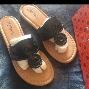 LIKE NEW Jack Rogers Lookalike Black Sandals 7.5