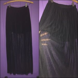 Long chiffon maxi skirt