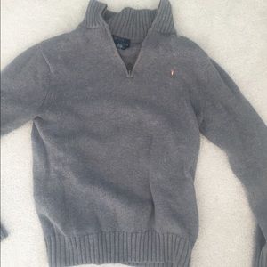 Ralph Lauren Polo boys sz large gray sweater