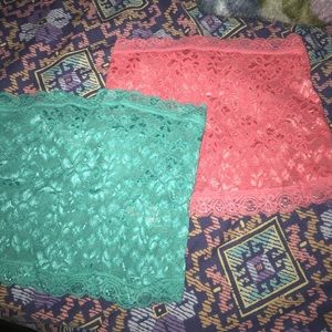 Blue and Pink halter/bandeau top bundle !