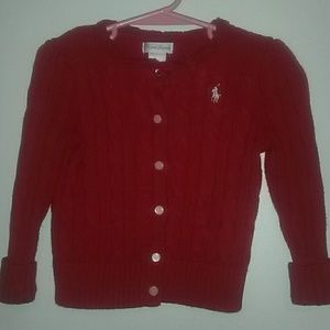 Infant baby Ralph Lauren Polo sweater 18months Red