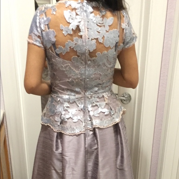 Adrianna Papell Cap Sleeve Sequin Gown - Picture 2 of 4