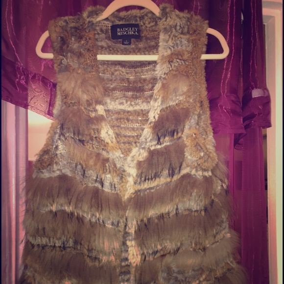 Genuine rabbit fur, combo raccoon fur