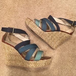 LC Lauren Conrad Ombré Wedges 7.5