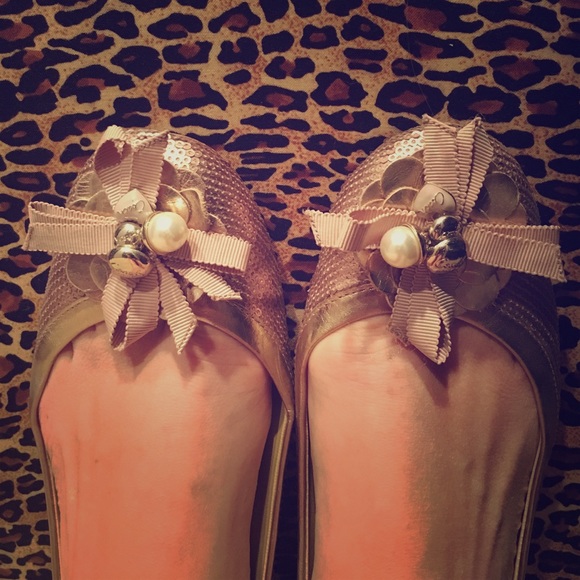 Coach Pink Rose Flats