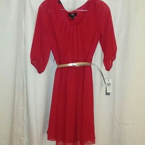NWT Chiffon Red Dress