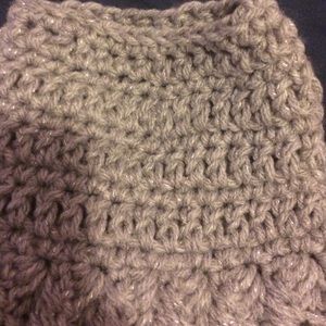 gray sparkly boot cuffs. perfect condition!