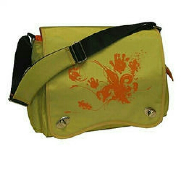Kalencom Sam's Olive Screened Messenger diaper bag