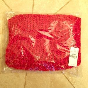 Red Knit Infinity Scarf