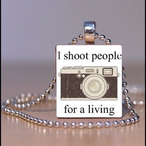 Scrabble Tile Necklace I Shoot People For A Living