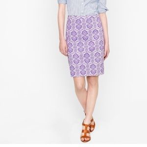 J. Crew medallion paisley pencil skirt